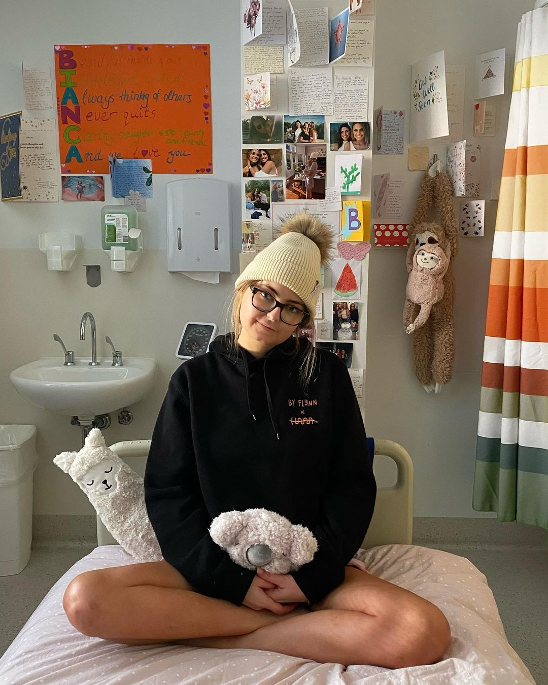 Bianca at the Royal North Shore Hospital following her diagnosis